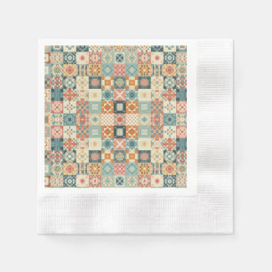 , patchwork gewatteerde look servet