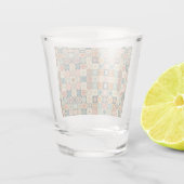 , patchwork gewatteerde look shot glas (Achterkant)