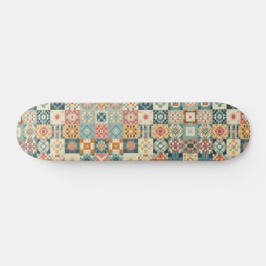 , patchwork gewatteerde look skateboard (Horizontaal)