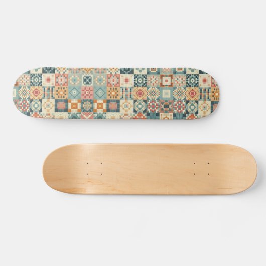, patchwork gewatteerde look skateboard (Horizontaal)