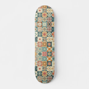 , patchwork gewatteerde look skateboard