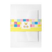 Patchwork Gold Beer, Baby shower Uitnodigingen Wikkel (Voorkant Voorbeeld)
