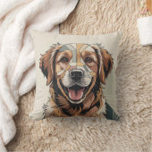 Patchwork Golden Retriever Warm Neutraal Kussen (Deken)
