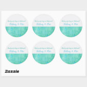 Patchwork Graffiti Bridal Weddenschap Ronde Sticker (Vel)