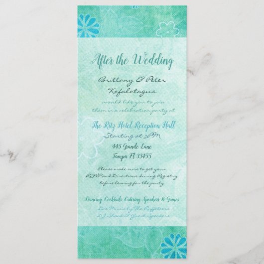 Patchwork Graffiti Wedding Program Uitnodigen Programma (Voorkant)