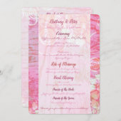 Patchwork Graffiti Wedding Programme (Devant / Derrière)