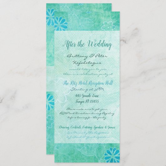 Patchwork Graffiti Wedding Programme Invitation (Devant / Derrière)