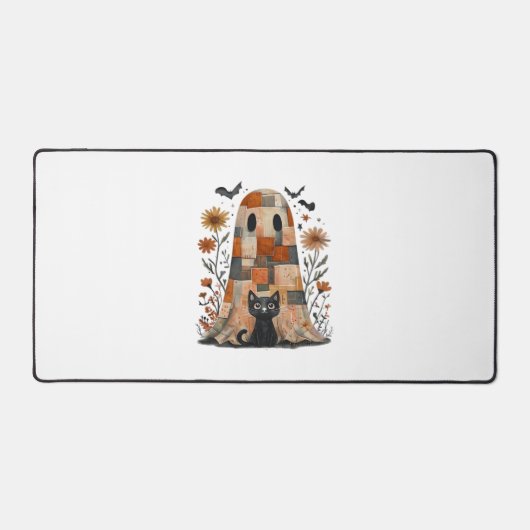 Patchwork Halloween Fantôme et chat, Retro Éffraya (Recto)