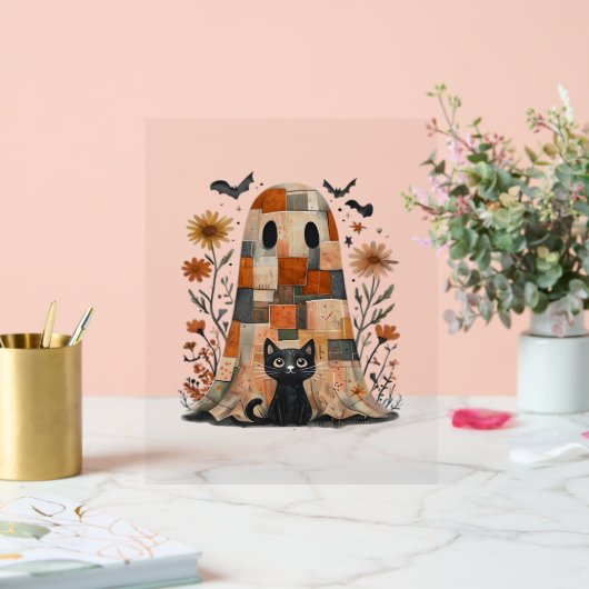 Patchwork Halloween Fantôme et chat, Retro Éffraya (Mariage)