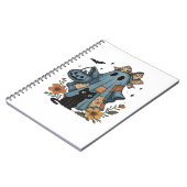 Patchwork Halloween Ghost Black Cat Essential T-Sh Notitieboek (Linkerzijde)