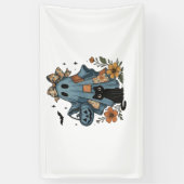 Patchwork Halloween Ghost Black Cat Essential T-Sh Spandoek (Verticaal)