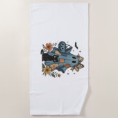 Patchwork Halloween Ghost Black Cat Essential T-Sh Strandlaken (Voorkant)