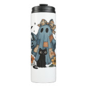 Patchwork Halloween Ghost Black Cat Essential T-Sh Thermosbeker (Voorkant)