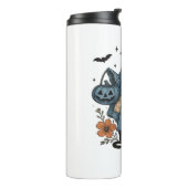 Patchwork Halloween Ghost Black Cat Essential T-Sh Thermosbeker (Gedraaid links)