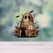 Patchwork Halloween Ghost chat noir Essential T-Sh (Neutre)