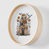 Patchwork Halloween Ghost en Cat, Retro Spooky F (Hoek)