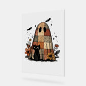 Patchwork Halloween Ghost zwarte kat Essential T-S Acryl Bord (Hoek)