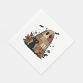 Patchwork Halloween Ghost zwarte kat Essential T-S Servet (Hoek)
