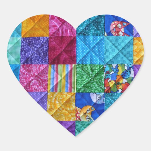 "Patchwork hart" Stickers (Voorkant)