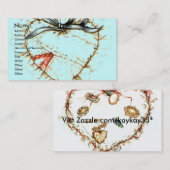 patchwork-hart, visitekaartje (Voorkant / Achterkant)