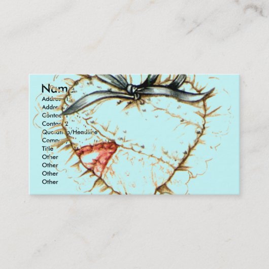 patchwork-hart, visitekaartje (Voorkant)