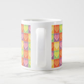 Patchwork Harten Extra Grote Beker (Achterkant)