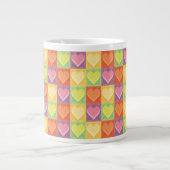 Patchwork Hearts Extra Grote Beker (Voorkant)