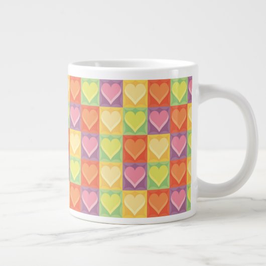 Patchwork Hearts Extra Grote Beker (Rechts)