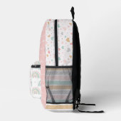 Patchwork Hearts Rainbow Kids Pinted Sac à dos (Droite)