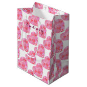 Patchwork Hearts White Cadeau sac (Devant Angle)