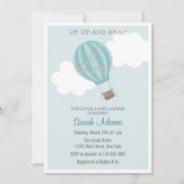Patchwork hete luchtballon Baby shower uitnodiging (Voorkant)