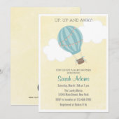 Patchwork-hete luchtballon baby shower uitnodiging (Voorkant / Achterkant)