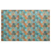 Patchwork Hexagons Peacock en koper Stof (Yard (91,4 cm))