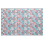 Patchwork Hexagons Pink en Turquoise Stof (Yard (91,4 cm))