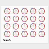 Patchwork Homemade cupcakes en snoepjes Ronde Sticker (Vel)