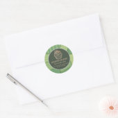 Patchwork Homemade cupcakes en snoepjes Ronde Sticker (Envelop)