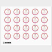 Patchwork Homemade cupcakes en snoepjes Ronde Sticker (Vel)