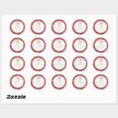 Patchwork Homemade cupcakes en snoepjes Ronde Sticker (Vel)