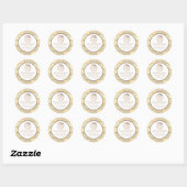 Patchwork Homemade cupcakes en snoepjes Ronde Sticker (Vel)