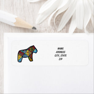 Patchwork Horse # 1 Adres Label