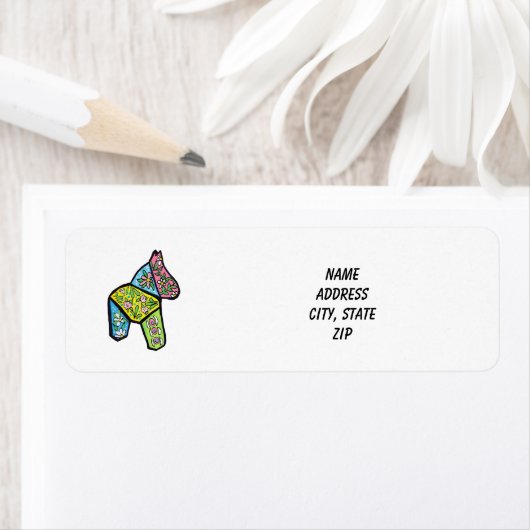Patchwork Horse #3 Adres Label (Insitu)