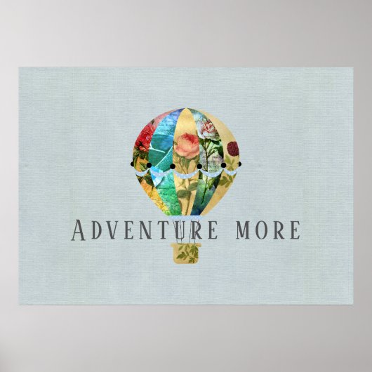Patchwork Hot Air-ballon Poster (Voorkant)