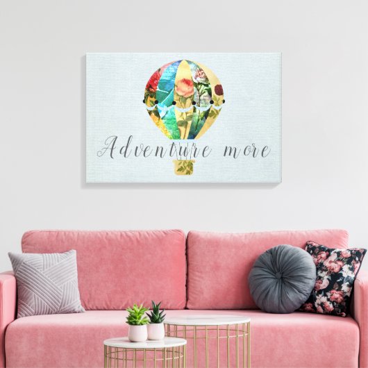 Patchwork Hot Air Baloncanvas afdrukken (Insitu (Woonkamer))