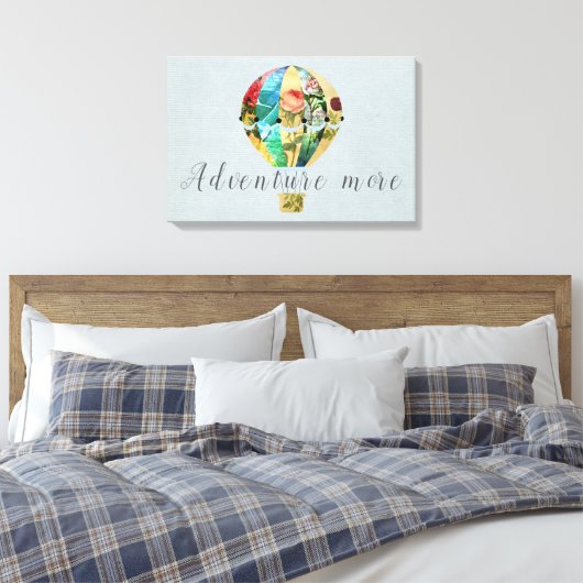 Patchwork Hot Air Baloncanvas afdrukken (Insitu (Slaapkamer))