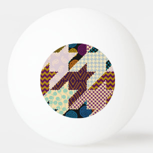 Patchwork Hounds-tooth: naadloze achtergrond Pingpongballen