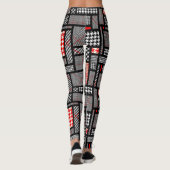 Patchwork Houndstooth Leggings (Achterkant)