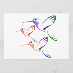 Patchwork Hummingbird Trio Kaart