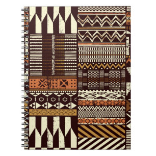 Patchwork in stamweefsel van Afrikaanse stijl abst Notitieboek
