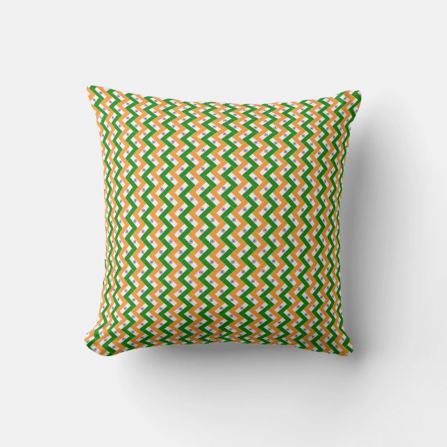 Patchwork India Vlag Patroon Kussen (Voorkant)