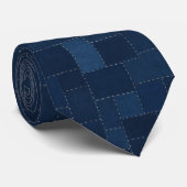 Patchwork Japanse Boro (textiel) Stijl Stropdas (Opgerold)